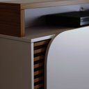 Ver imagem 7 de Estante Ripado para TV até 75 Polegadas 182CMX187CM 2 Portas Jurerê Branco
