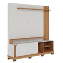 Ver imagem 4 de Estante Ripado para TV até 75 Polegadas 182CMX187CM 2 Portas Jurerê Branco
