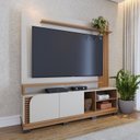 Ver imagem 1 de Estante Ripado para TV até 75 Polegadas 182CMX187CM 2 Portas Jurerê Branco