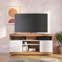 Ver imagem 1 de Rack para TV até 50 Polegadas 136cm 2 Portas 4 Nichos Yara Branco
