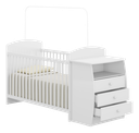 Ver imagem 5 de Berço Cômoda com Colchão Incluso Colinho de Mãe Multimóveis FG2951 Branco