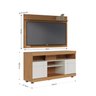 Rack com Painel para TV até 55 Polegadas 2 Portas Yara Maia - 3