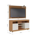 Ver imagem 3 de Rack com Painel para TV até 55 Polegadas 136CMX169CM 2 Portas Yara Maia Marrom