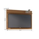 Ver imagem 3 de Painel para TV até 55 Polegadas 135CMX99,6cm 1 Prateleira Maia Marrom