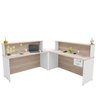 Balcão Atendimento de Canto C/ Gaveteiro Recepção 1400x600 Netmobil - Dubai/branco - 3