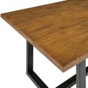 Ver imagem 5 de Conjunto Mesa de Jantar Rústica de Madeira Maciça com 8 Cadeiras Allegra Preto/Marrom