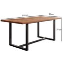 Ver imagem 6 de Conjunto Mesa de Jantar Rústica de Madeira Maciça com 8 Cadeiras Allegra Preto/Marrom