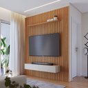 Ver imagem 1 de Conjunto Painel Ripado 1956 e Nicho Niágara 1361 Freijó/Off White Matte