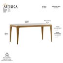 Ver imagem 3 de Mesa para Sala de Jantar Tampo com Vidro 100% MDF 180cm Áurea Marrom/Ype/Off White