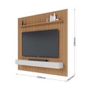 Ver imagem 3 de Painel Ripado para TV até 82 Polegadas 100% MDF 250CMX240CM 2.5 C Nicho Yescasa Marrom