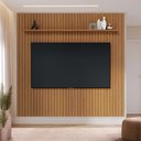 Ver imagem 1 de Painel Ripado para TV até 82 Polegadas 100% MDF 250CMX240CM 2.5 Yescasa Marrom