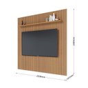 Ver imagem 3 de Painel Ripado para TV até 82 Polegadas 100% MDF 250CMX240CM 2.5 Yescasa Marrom