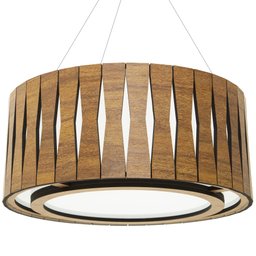 Luminária Decorativa Madeira Pendente Redondo Guaritá 45cm - 7
