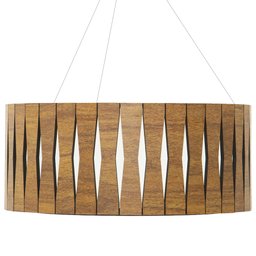 Luminária Decorativa Madeira Pendente Redondo Guaritá 45cm - 4