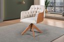 Ver imagem 2 de Poltrona Giratória Decorativa Zara:bl05