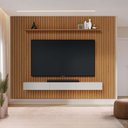 Ver imagem 1 de Painel Ripado 304,4CMX240CM Conjunto 3044 e Nicho Niágara 2179 Yescasa Marrom
