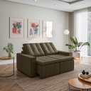 Ver imagem 2 de Sofá Cama Retrátil e Reclinável 3 Lugares 180cm em Veludo Palmeira CabeCasa MadeiraOriginals