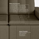 Ver imagem 7 de Sofá Cama Retrátil e Reclinável 3 Lugares 180cm em Veludo Palmeira CabeCasa MadeiraOriginals