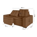 Ver imagem 4 de Sofá Cama Retrátil e Reclinável 3 Lugares 180cm em Veludo Palmeira CabeCasa MadeiraOriginals