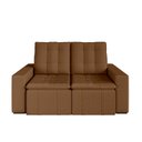 Ver imagem 7 de Sofá Cama Retrátil e Reclinável 3 Lugares 180cm em Veludo Palmeira CabeCasa MadeiraOriginals Marrom
