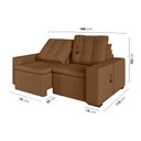 Ver imagem 5 de Sofá Cama Retrátil e Reclinável 3 Lugares 180cm em Veludo Palmeira CabeCasa MadeiraOriginals