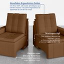 Ver mais imagens de Sofá Cama Retrátil e Reclinável 3 Lugares 180cm em Veludo Palmeira CabeCasa MadeiraOriginals