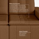 Ver imagem 7 de Sofá Cama Retrátil e Reclinável 3 Lugares 180cm em Veludo Palmeira CabeCasa MadeiraOriginals