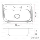 Ver imagem 5 de Cuba Pia Gourmet Aço Inox 201 para Cozinha Belcca 40x50cm Kit Completo Cg201-c01