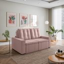 Ver imagem 3 de Sofá Cama Retrátil e Reclinável 3 Lugares 180cm em Veludo Palmeira CabeCasa MadeiraOriginals