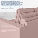 Ver imagem 6 de Sofá Cama Retrátil e Reclinável 3 Lugares 180cm em Veludo Palmeira CabeCasa MadeiraOriginals