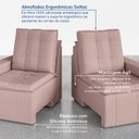 Ver mais imagens de Sofá Cama Retrátil e Reclinável 3 Lugares 180cm em Veludo Palmeira CabeCasa MadeiraOriginals