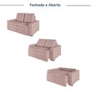 Ver imagem 5 de Sofá Cama Retrátil e Reclinável 3 Lugares 180cm em Veludo Palmeira CabeCasa MadeiraOriginals