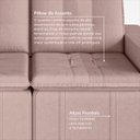 Ver imagem 7 de Sofá Cama Retrátil e Reclinável 3 Lugares 180cm em Veludo Palmeira CabeCasa MadeiraOriginals