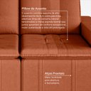 Ver imagem 7 de Sofá Cama Retrátil e Reclinável 3 Lugares 180cm em Veludo Palmeira CabeCasa MadeiraOriginals