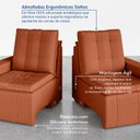 Ver mais imagens de Sofá Cama Retrátil e Reclinável 3 Lugares 180cm em Veludo Palmeira CabeCasa MadeiraOriginals