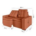 Ver imagem 4 de Sofá Cama Retrátil e Reclinável 3 Lugares 180cm em Veludo Palmeira CabeCasa MadeiraOriginals