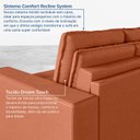 Ver mais imagens de Sofá Cama Retrátil e Reclinável 3 Lugares 180cm em Veludo Palmeira CabeCasa MadeiraOriginals Terraco