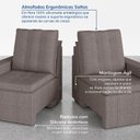 Ver mais imagens de Sofá Cama Retrátil e Reclinável 3 Lugares 180cm em Linho Palmeira CabeCasa MadeiraOriginals Marrom