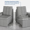 Ver mais imagens de Sofá Cama Retrátil e Reclinável 3 Lugares 180cm em Linho Palmeira CabeCasa MadeiraOriginals Cinza