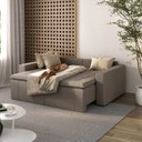 Ver imagem 3 de Sofá Cama Retrátil e Reclinável 3 Lugares 200cm em Veludo Palmeira CabeCasa MadeiraOriginals