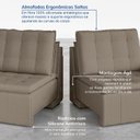 Ver mais imagens de Sofá Cama Retrátil e Reclinável 3 Lugares 200cm em Veludo Palmeira CabeCasa MadeiraOriginals Castor