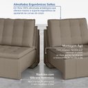 Ver mais imagens de Sofá Cama Retrátil e Reclinável 3 Lugares 200cm em Veludo Palmeira CabeCasa MadeiraOriginals Castor