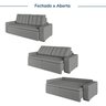 Sofá Cama Retrátil e Reclinável 3 Lugares 200cm em Veludo Palmeira CabeCasa MadeiraMadeira - 5