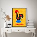 Ver imagem 2 de Quadro Decorativo Galo Barcelos- Portugal 33x24cm - com Vidro:madeira Branca