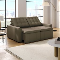 Sofá Cama Retrátil e Reclinável 3 Lugares 200cm em Veludo Palmeira CabeCasa MadeiraMadeira - 2