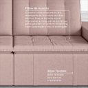 Ver imagem 7 de Sofá Cama Retrátil e Reclinável 3 Lugares 200cm em Veludo Palmeira CabeCasa MadeiraOriginals