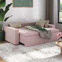 Ver imagem 3 de Sofá Cama Retrátil e Reclinável 3 Lugares 200cm em Veludo Palmeira CabeCasa MadeiraOriginals