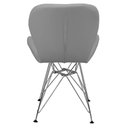 Ver imagem 4 de Cadeira Charles Eames Slim Eiffel Base Metal Cromado - Cinza