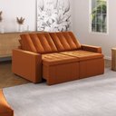 Ver imagem 1 de Sofá Cama Retrátil e Reclinável 3 Lugares 200cm em Veludo Palmeira CabeCasa MadeiraOriginals Terraco