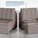 Ver mais imagens de Sofá Cama Retrátil e Reclinável 3 Lugares 200cm em Linho Palmeira CabeCasa MadeiraOriginals